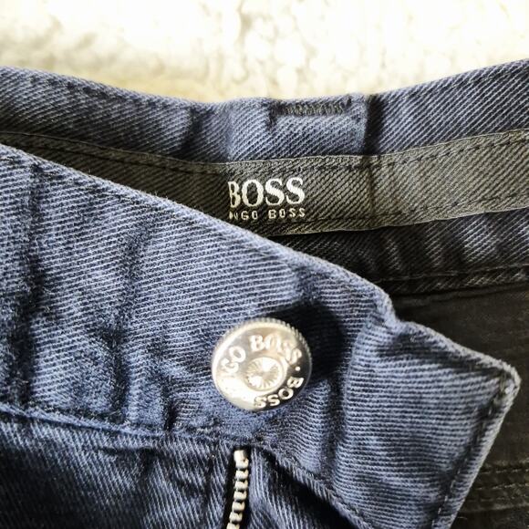 Hugo Boss Alabama Men’s Jeans 38x32 Black Denim 100% Cotton Vtg Made in Italy - Picture 12 of 14